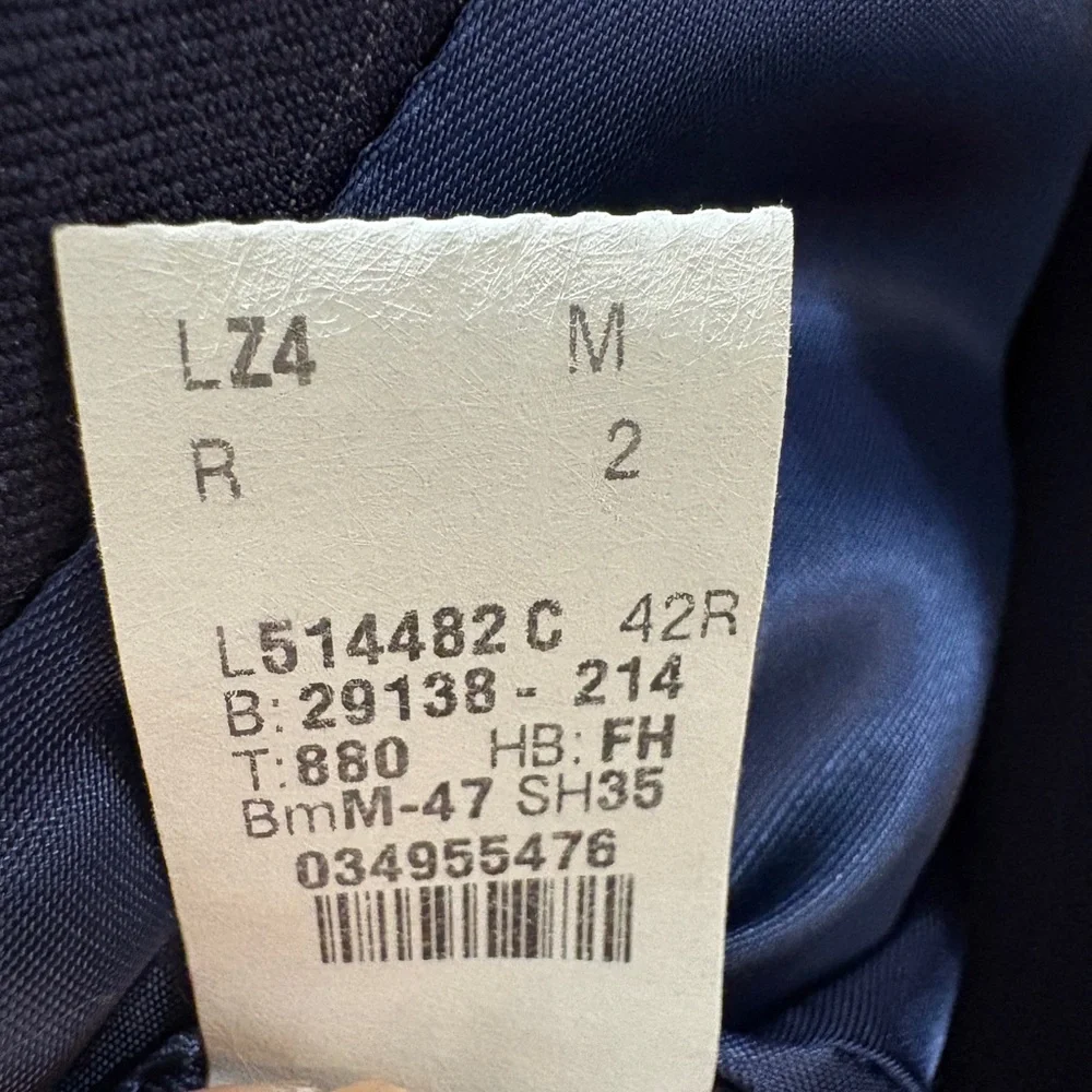 Ralph Lauren Navy Pinstripe Suit 42R and 36/30 pants - slightly imperfect cuff